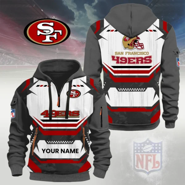 San Francisco 49ers Half Zip Hoodie Custom Your Name