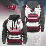 Tampa Bay Buccaneers Half Zip Hoodie Custom Your Name