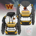 Washington Commanders Half Zip Hoodie Custom Your Name