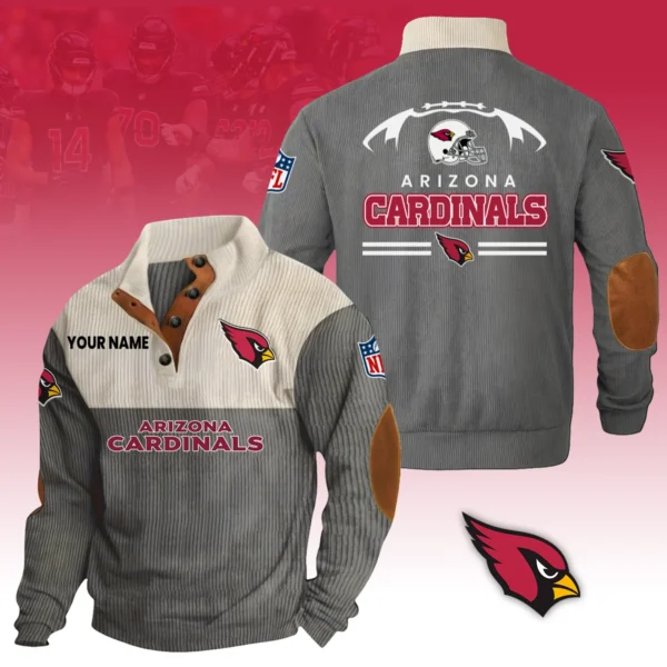 Arizona Cardinals Knitted Ribbed Corduroy Sweatshirt Pullover Sweater Custom Your Name