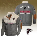 Atlanta Falcons Knitted Ribbed Corduroy Sweatshirt Pullover Sweater Custom Your Name