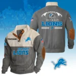 Detroit Lions Knitted Ribbed Corduroy Sweatshirt Pullover Sweater Custom Your Name