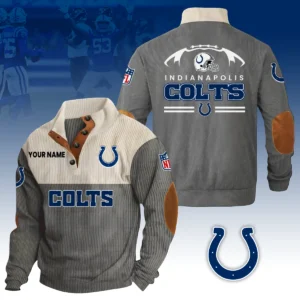 Indianapolis Colts Knitted Ribbed Corduroy Sweatshirt Pullover Sweater Custom Your Name