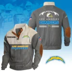 Los Angeles Chargers Knitted Ribbed Corduroy Sweatshirt Pullover Sweater Custom Your Name
