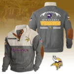 Minnesota Vikings Knitted Ribbed Corduroy Sweatshirt Pullover Sweater Custom Your Name