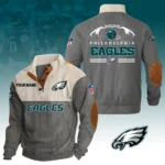 Philadelphia Eagles Knitted Ribbed Corduroy Sweatshirt Pullover Sweater Custom Your Name