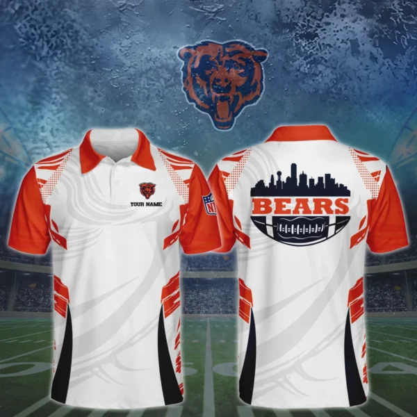 Chicago Bears 3D Polo Shirt Custom Your Name