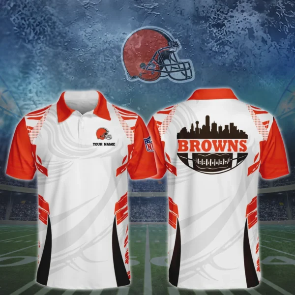 Cleveland Browns 3D Polo Shirt Custom Your Name