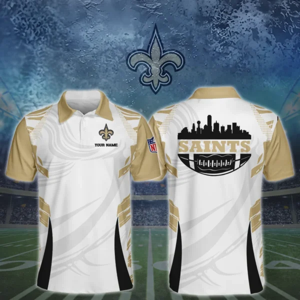 New Orleans Saints 3D Polo Shirt Custom Your Name