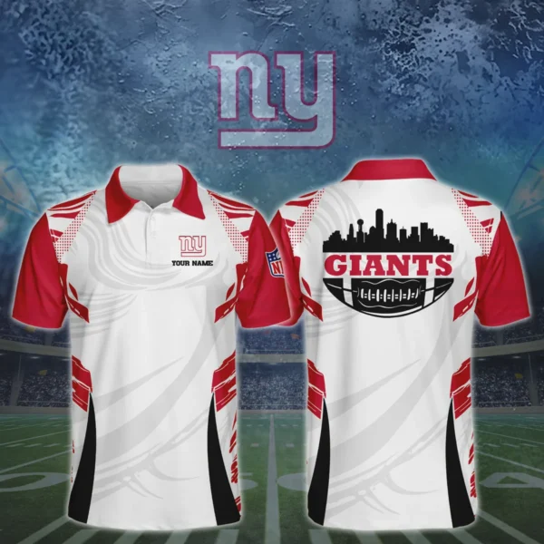 New York Giants 3D Polo Shirt Custom Your Name