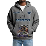 Dallas Cowboys x Mascot Quarter-Zip Waffle Knit Hoodie Custom Your Name