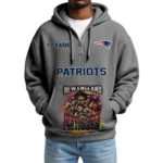 New England Patriots x Mascot Quarter-Zip Waffle Knit Hoodie Custom Your Name