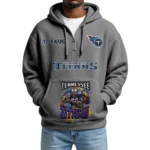 Tennessee Titans x Mascot Quarter-Zip Waffle Knit Hoodie Custom Your Name