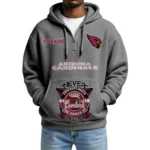 Arizona Cardinals x Quarter-Zip Waffle Knit Hoodie Customize Your Name