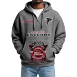 Atlanta Falcons x Quarter-Zip Waffle Knit Hoodie Customize Your Name