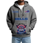 Buffalo Bills x Quarter-Zip Waffle Knit Hoodie Customize Your Name