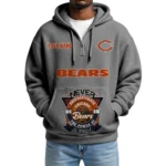 Chicago Bears x Quarter-Zip Waffle Knit Hoodie Customize Your Name