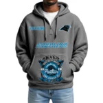 Carolina Panthers x Quarter-Zip Waffle Knit Hoodie Customize Your Name