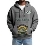 Green Bay Packers x Quarter-Zip Waffle Knit Hoodie Customize Your Name