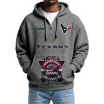 Houston Texans x Quarter-Zip Waffle Knit Hoodie Customize Your Name