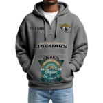 Jacksonville Jaguars x Quarter-Zip Waffle Knit Hoodie Customize Your Name