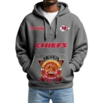 Kansas City Chiefs x Quarter-Zip Waffle Knit Hoodie Customize Your Name