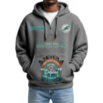 Miami Dolphins x Quarter-Zip Waffle Knit Hoodie Customize Your Name