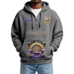 Minnesota Vikings x Quarter-Zip Waffle Knit Hoodie Customize Your Name