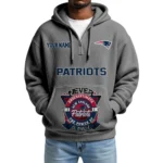 New England Patriots x Quarter-Zip Waffle Knit Hoodie Customize Your Name