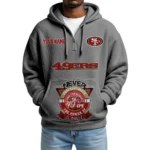 San Francisco 49ers x Quarter-Zip Waffle Knit Hoodie Customize Your Name