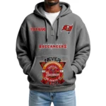 Tampa Bay Buccaneers x Quarter-Zip Waffle Knit Hoodie Customize Your Name