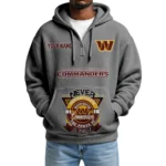 Washington Commanders x Quarter-Zip Waffle Knit Hoodie Customize Your Name