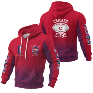Chicago Cubs Waffle Pullover Hoodie Custom Your Name