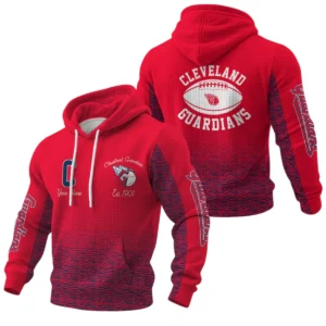 Cleveland Guardians Waffle Pullover Hoodie Custom Your Name