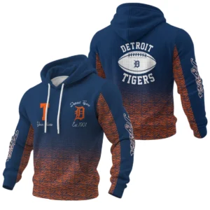 Detroit Tigers Waffle Pullover Hoodie Custom Your Name