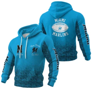 Miami Marlins Waffle Pullover Hoodie Custom Your Name