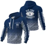 New York Yankees Waffle Pullover Hoodie Custom Your Name