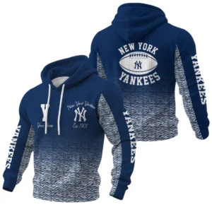 New York Yankees Waffle Pullover Hoodie Custom Your Name