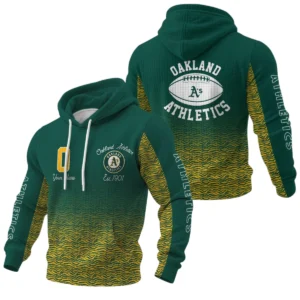 Oakland Athletics Waffle Pullover Hoodie Custom Your Name