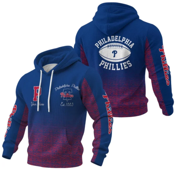 Philadelphia Phillies Waffle Pullover Hoodie Custom Your Name