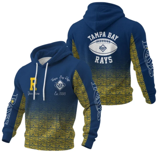 Tampa Bay Rays Waffle Pullover Hoodie Custom Your Name