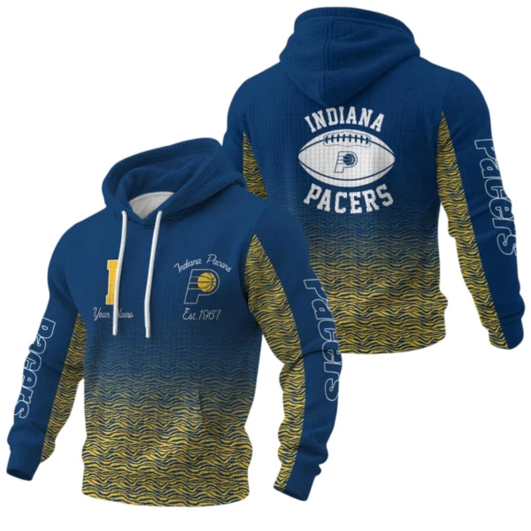 Indiana Pacers Waffle Pullover Hoodie Custom Your Name