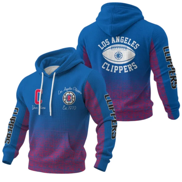 Los Angeles Clippers Waffle Pullover Hoodie Custom Your Name