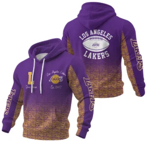Los Angeles Lakers Waffle Pullover Hoodie Custom Your Name