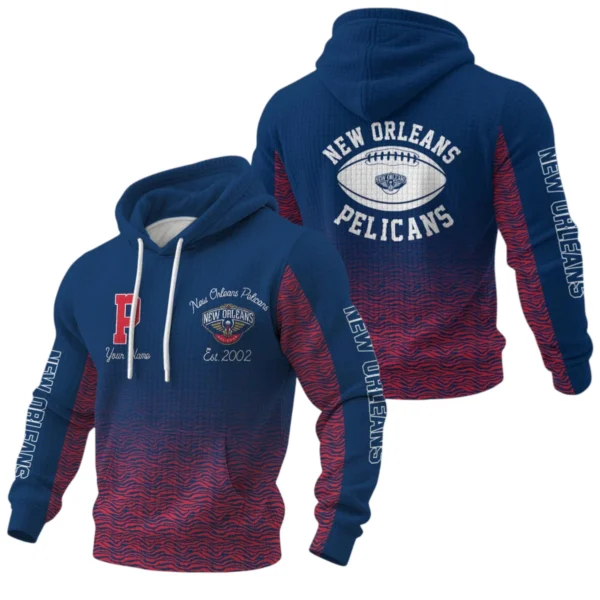 New Orleans Pelicans Waffle Pullover Hoodie Custom Your Name
