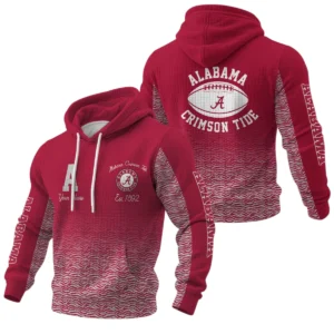 Alabama Crimson Tide Waffle Pullover Hoodie Custom Your Name