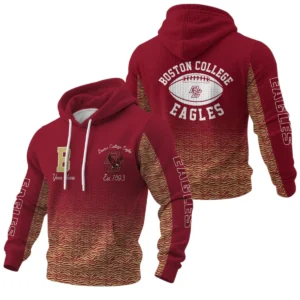 Boston College Eagles Waffle Pullover Hoodie Custom Your Name