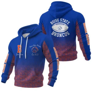 Boise State Broncos Waffle Pullover Hoodie Custom Your Name