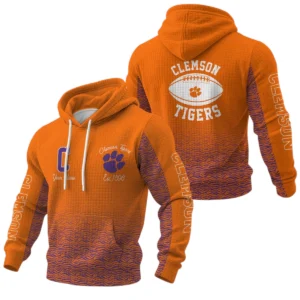 Clemson Tigers Waffle Pullover Hoodie Custom Your Name