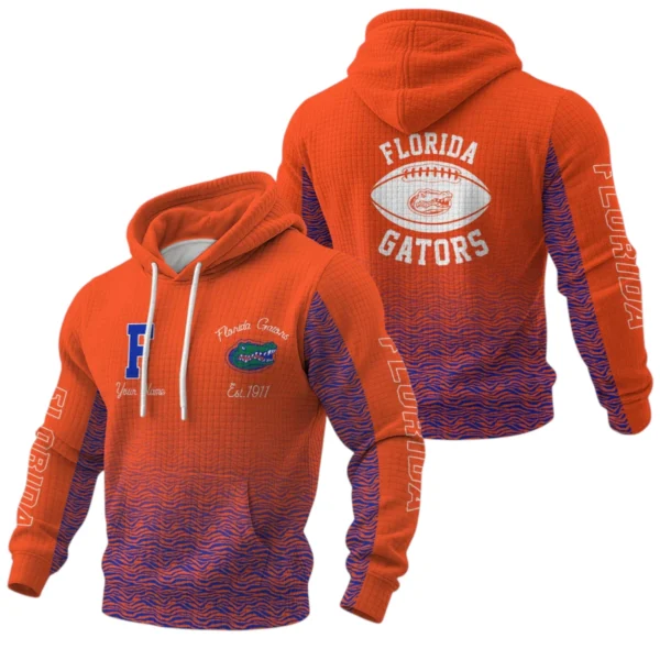 Florida Gators Waffle Pullover Hoodie Custom Your Name